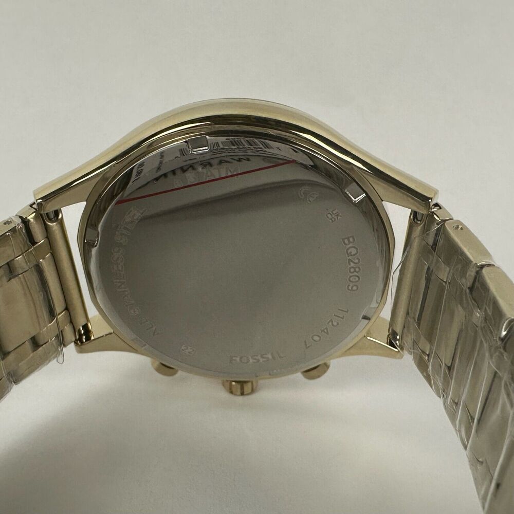 New FOSSIL Mens Fenmore Multifunction Gold-Tone Stainless Steel Watch BQ2809 - Picture 10 of 14